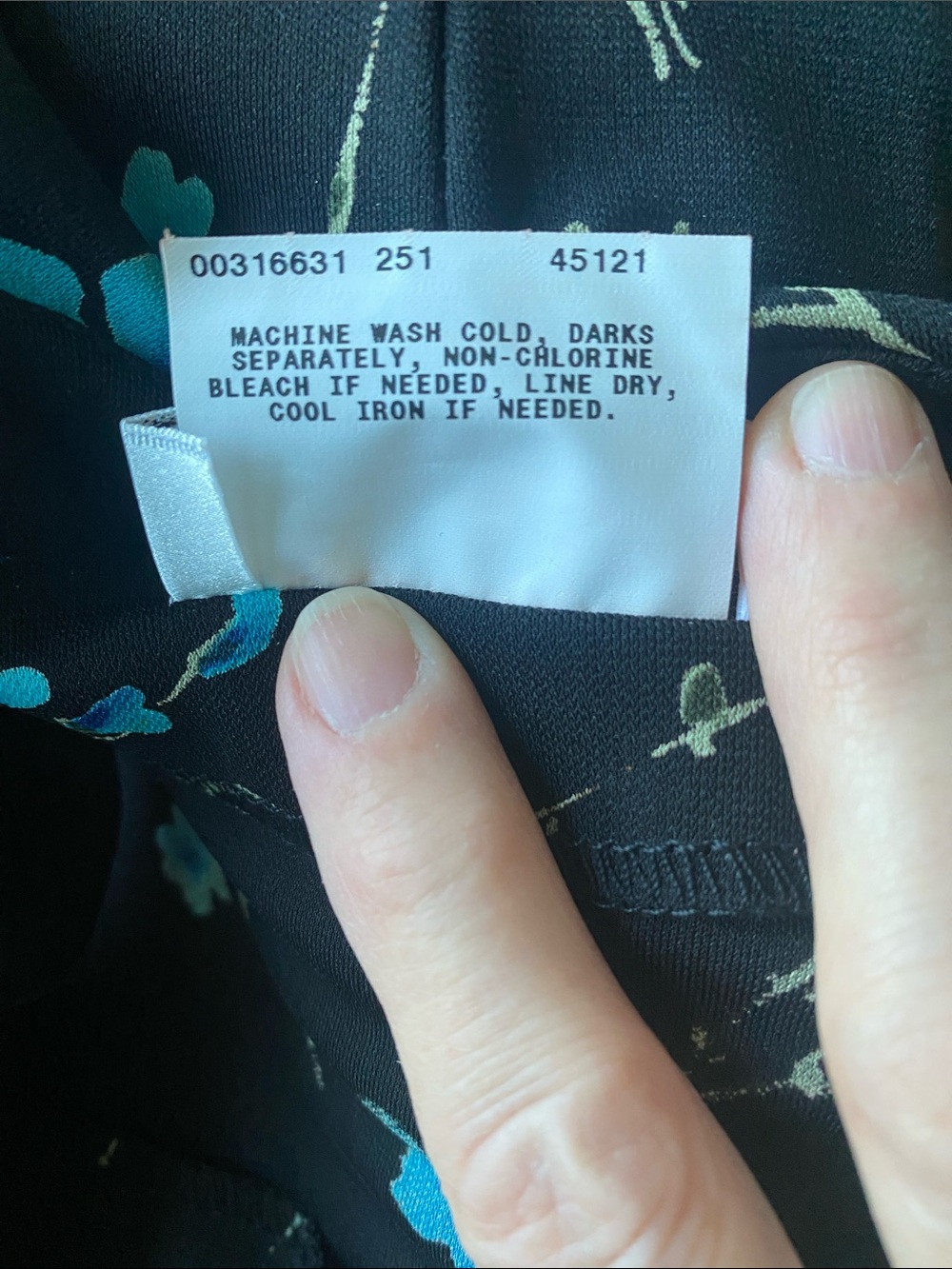 AGB Black Maxi Dress with Blue Floral Print - Picture 12 of 14